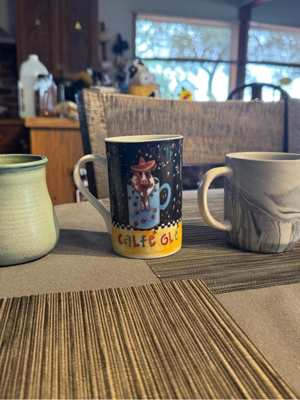 Whimsical Cow Ceramic and Starbucks mugs/cups in various colors